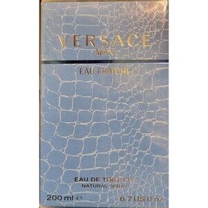 Versace Eau Fraiche Men's Eau de Toilette-6.7 oz 200 ml New In Box 💯 AUTHENTIC